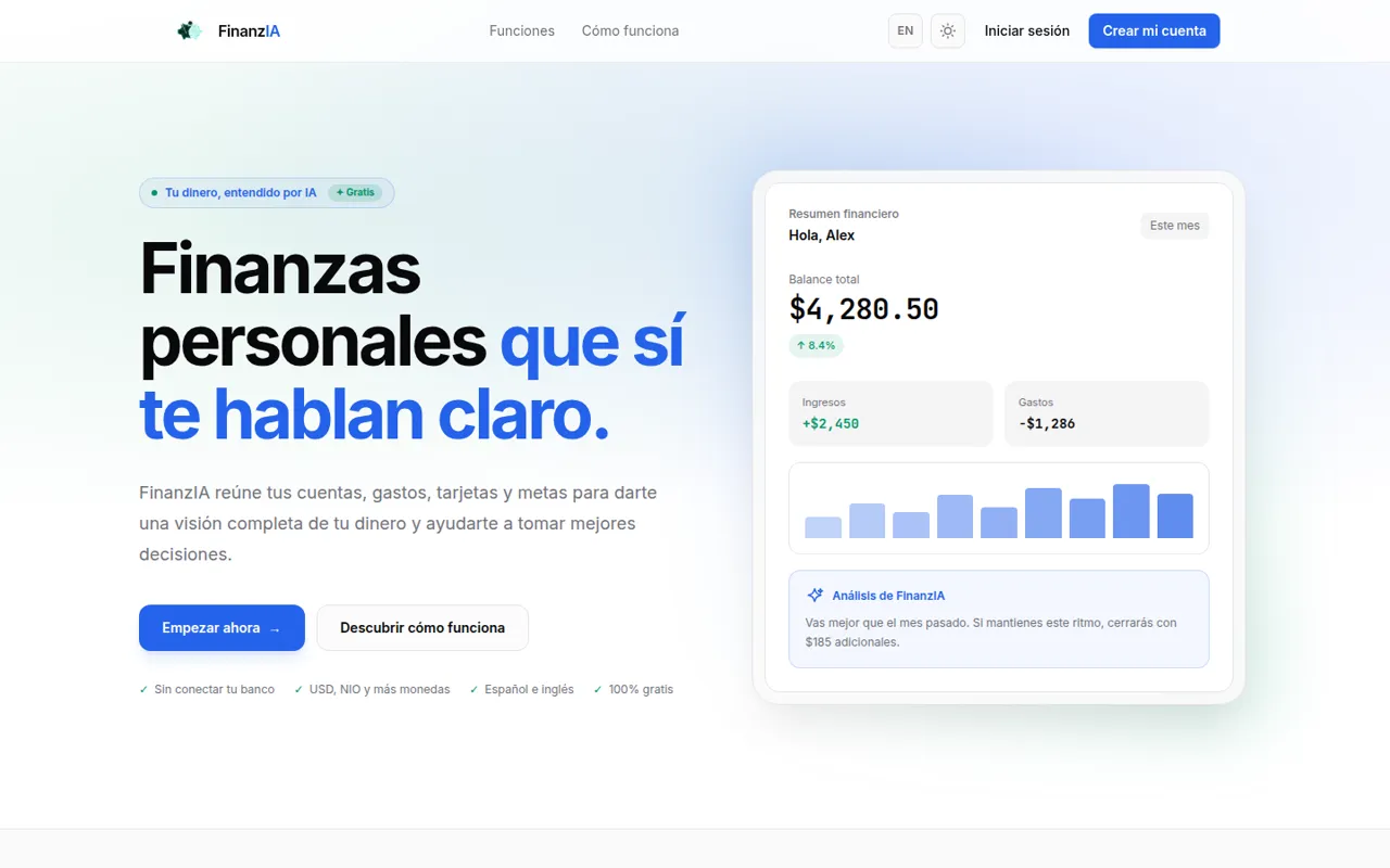 Screenshot of FinanzIA